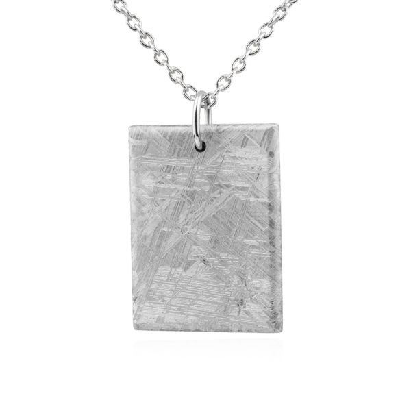 Meteorite rectangular pendant