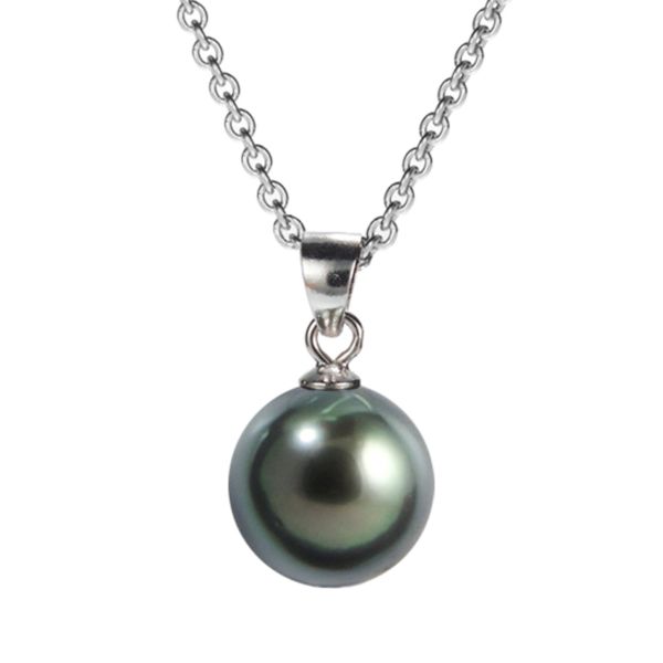 Tahitian pearl pendant silver