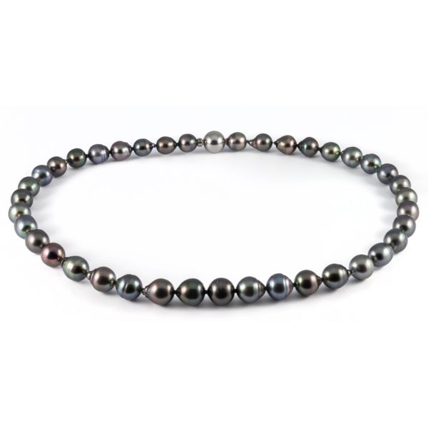 Tahitian pearl necklace 39 baroque shape pearls