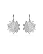 Boucles d'oreilles météorite Crop Circle Typhon argent