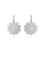 Boucles d'oreilles météorite Crop Circle Typhon argent