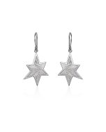 Meteorite star and silver earrings