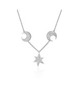 Collier météorite étoile filante et argent