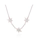 Meteorite star and red gold necklace