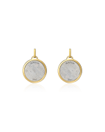 Meteorite Aeon earrings in yellow gold 