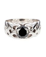 Black diamond Gipsy ring 1.75ct