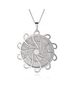 Pendentif météorite Crop Circle Typhon argent