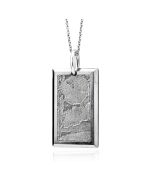 Meteorite rectangular pendant
