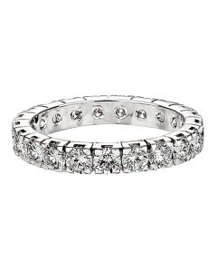Alliance diamants 2,00ct en or gris 750 — vue de face