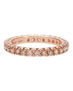 Alliance rivière de diamants champagne 0.98ct