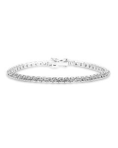 Bracelet tennis diamant 2,00 ct en or gris 750  2 mm  vue de face