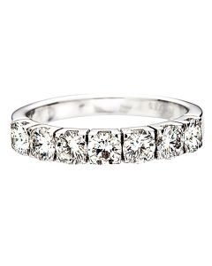 Demi-alliance diamants 0,70ct en or 750 — vue de face