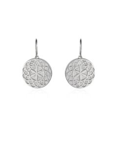 Boucles d'oreilles météorite Crop Circle Rosace argent