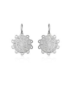 Boucles d'oreilles météorite Crop Circle Typhon argent