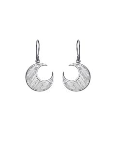 Boucles d’oreilles météorite lune et argent