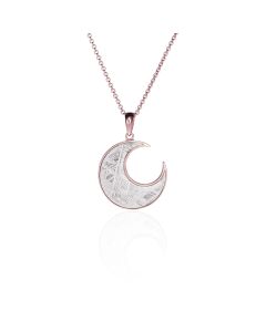 Pendentif météorite lune et or rouge