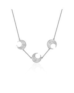 Collier météorite lune et argent