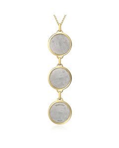 Meteorite Aeon triple pendant in yellow gold 