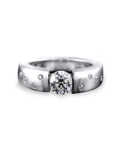Diamond engagement ring 1.00ct H SI 2 Moon