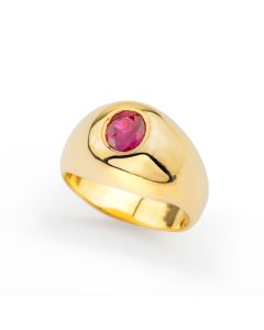 Vintage-Ring aus Rubin und Gelbgold