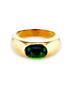 Bague cabochon grenat tsavorite