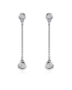 Diamond long earrings