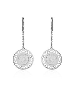 Meteorite Water dangle earrings in silver
