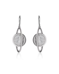 Meteorite Hydrogen (Saturn) earrings in silver