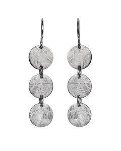 Boucles d’oreilles météorite et argent