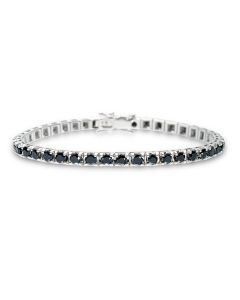 Bracelet Tennis rivière de diamants noirs 5.80ct