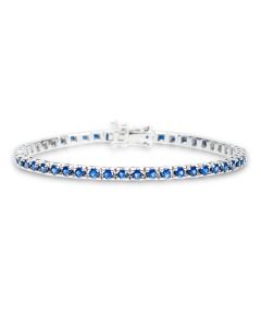Sapphire Tennis bracelet 4.02ct