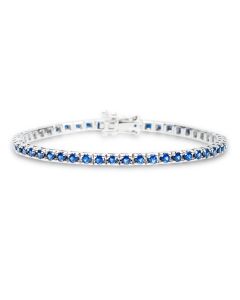  Bracelet Tennis rivière de saphirs 4.02ct 