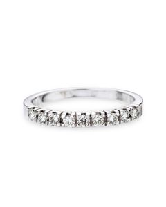 Bague demi alliance 9 diamants 0,32ct