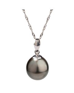 Tahitian pearl pendant white gold