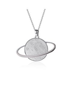 Meteorite Hydrogen (Saturn) pendant in silver