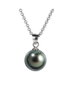 Tahitian pearl pendant silver 