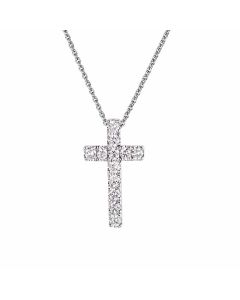 Small cross pendant and diamonds