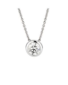 Diamond pendant 0.50ct bezel setting