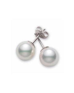 Boucles d'oreilles perle blanche