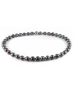 Tahiti-Perlenkette aus 39 Perlen barocke Form Länge 45 cm