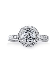 Diamond engagement ring Duchesse 1.00ct D SI1