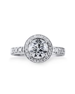 Bague solitaire duchesse diamant 1.00ct D SI1