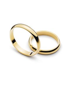 Wedding ring yellow gold 3.4 mm