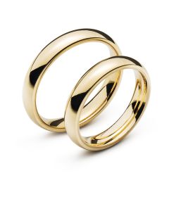 Wedding ring yellow gold 4.0mm