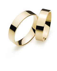 Wedding ring yellow gold 5.0mm P