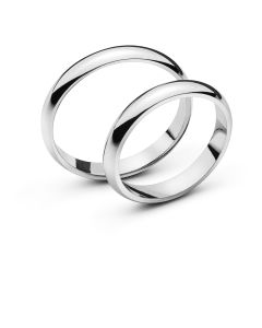 Trauringe Weissgold 3.4mm