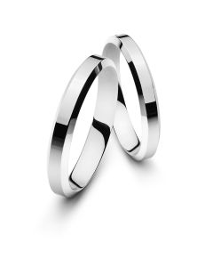 Wedding ring white gold 4.0mm M