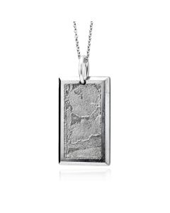 Meteorite rectangular pendant