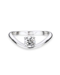 Bague solitaire diamant or gris