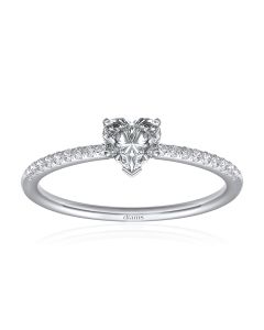 bague diamant coeur 0,50ct